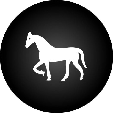 At ikonu. Ağ için at vektör simgesinin basit çizimi