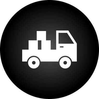 Kamyon Simgesi Moda Biçiminde İzole Arkaplan