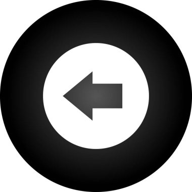 Arkaplanda izole edilmiş resimli simge - sağ çember ok