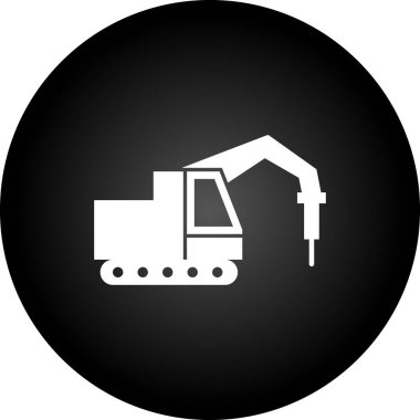 Tek izole kamyon simge vektör çizim