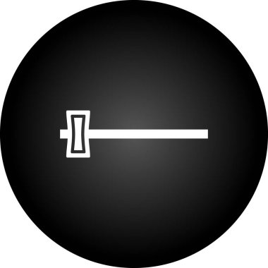 Arkaplanda izole edilmiş resimli simge - yuvarlak pil