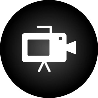 kamera vektörü glyph çember tasarımı