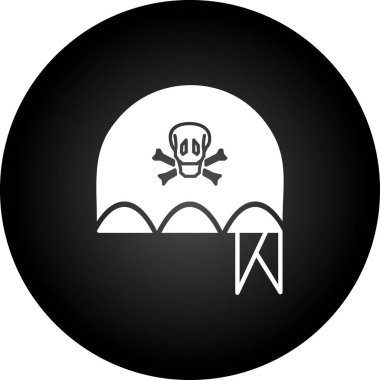 Modern b 'nin vektör çizimi kafatası simgesinden yoksun