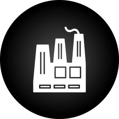 Bir benzin istasyonu simgesinin vektör illüstrasyonu