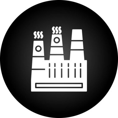 Modern b ikon fabrikasının vektör çizimi