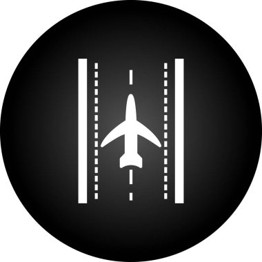 Siyah arkaplanı olan bir düzlemin vektör simgesi