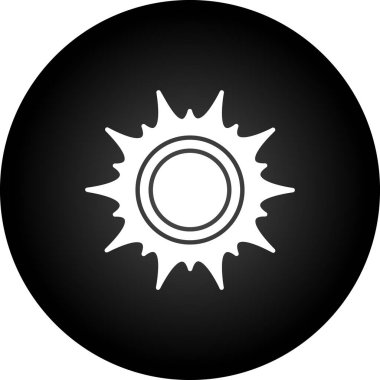 Güneşli siyah simge