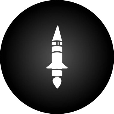 vektör roket düz simgesi, vektör illüstrasyonu