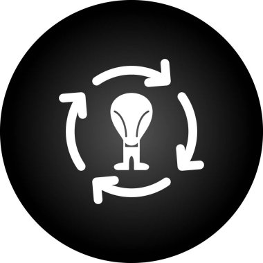 Modern ampul simgesinin vektör illüstrasyonu