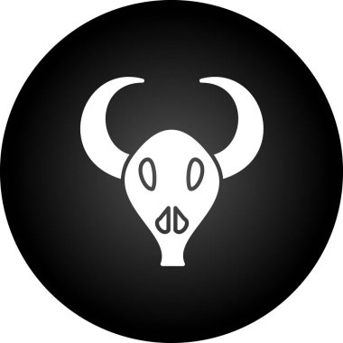 Boğa başı simgesi, vektör illüstrasyonu