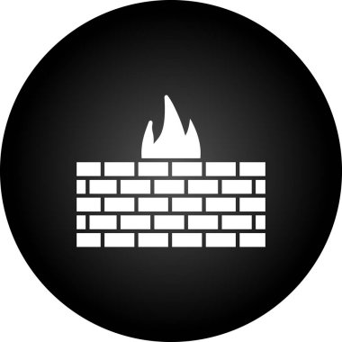 Tuğla duvar simgesi. Tuğla duvar vektör simgesi beyaz arka plan üzerinde izole web tasarımı için basit örnek