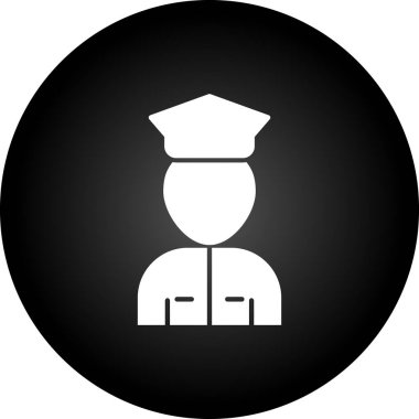 Polis memuru ikonu. Web için polis memuru vektör simgesinin basit illüstrasyonu