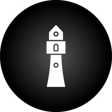 Deniz feneri simgesinin vektör illüstrasyonu