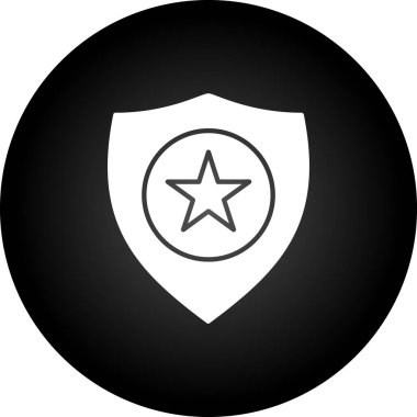 Web için kalkan simgesi, vektör illüstrasyonu