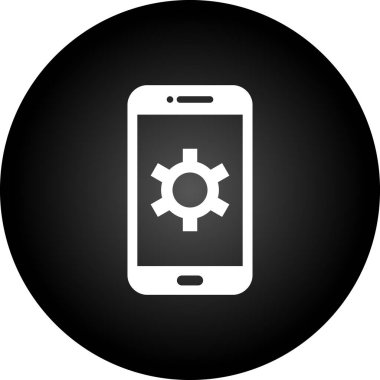 Akıllı telefon vektör simgesi, beyaz üzerine izole edilmiş modern basit vektör illüstrasyonu. akıllı telefon sembolü