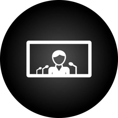 video konferans simgesi. vektör çizim