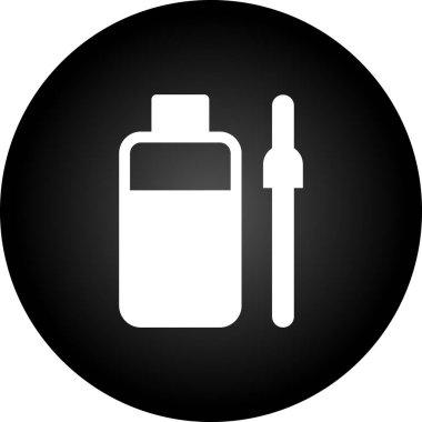 vector illustration of modern b lack icon of bottle