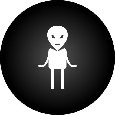 Uzaylı simgesi vektör illüstrasyonu