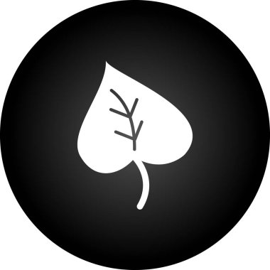 Bir yaprak simgesinin vektör illüstrasyonu