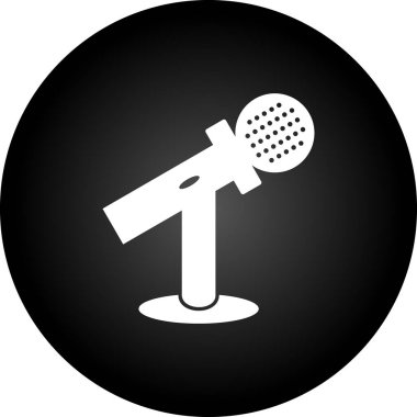 Mikrofon simge vektör işareti