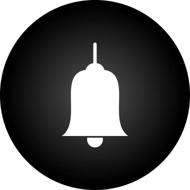 Çan simgesi, basit siyah biçim