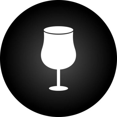 Moda tarzında izole edilmiş cam simgesi