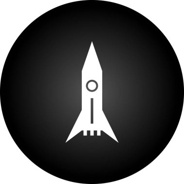 Roket simgesi. Roket vektör simgesi web için basit örnek