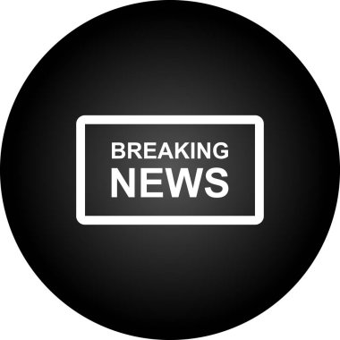 Haber simgesi. Beyaz arka plan üzerinde Internet düğmesi