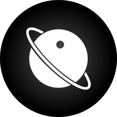 Beyaz arkaplanda vektör gezegen simgesi