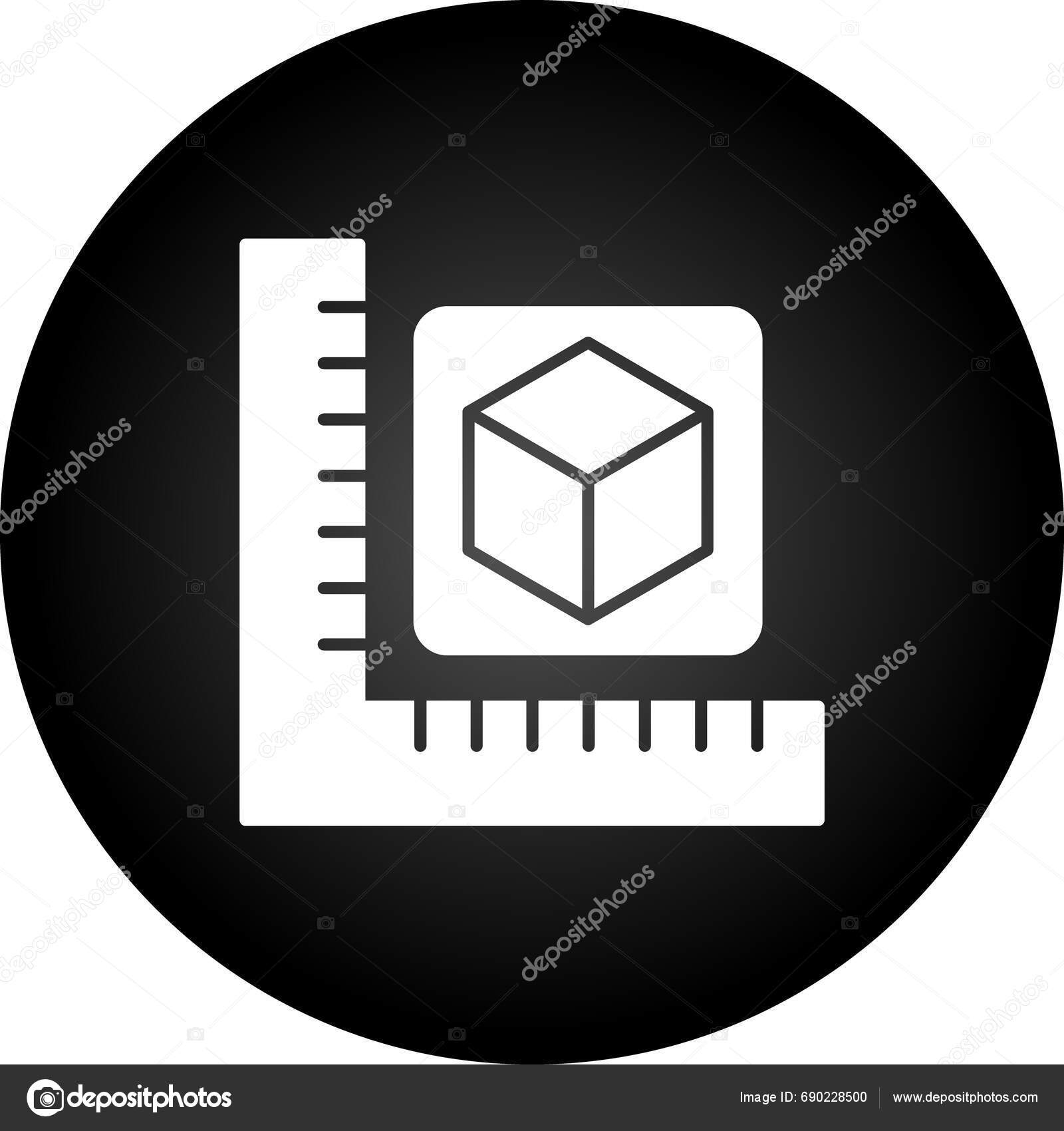 Vector Modern Icon Black White Circle Icon Stock Vector by