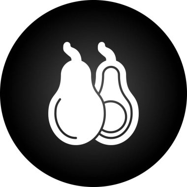 avokado ikonu, sağlıklı gıda konsepti.