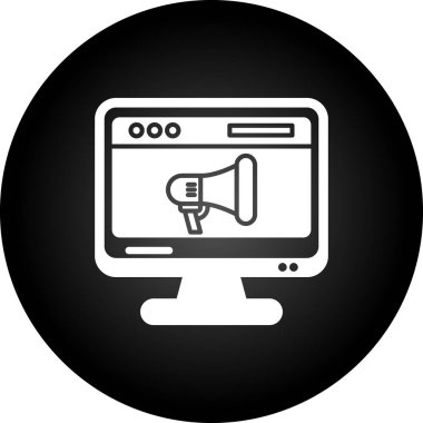 Megafon ikonu vektör illüstrasyonu