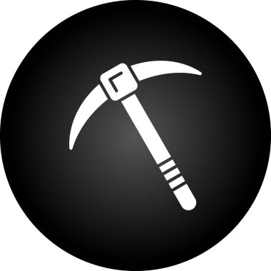 Siyah çapraz balta simgesi beyaz arkaplanda izole edildi. Oduncu balta. vektör illüstrasyonu