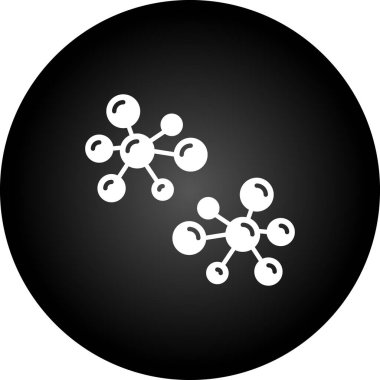 molecule icon. flat design style.