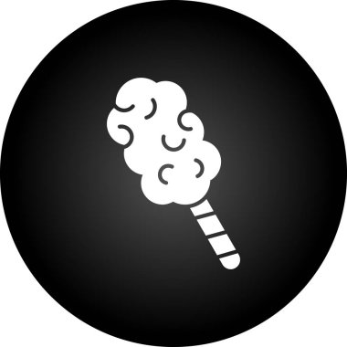 Şeker simgesi, siyah vektör illüstrasyonu, daire biçimi, izole edilmiş