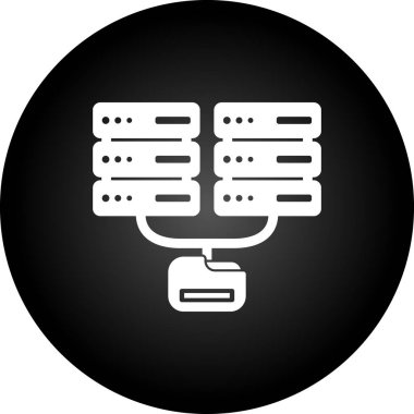 Vektör sunucu simgesi, vektör illüstrasyonu