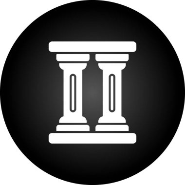 Siyah arkaplanda sütun simgesi