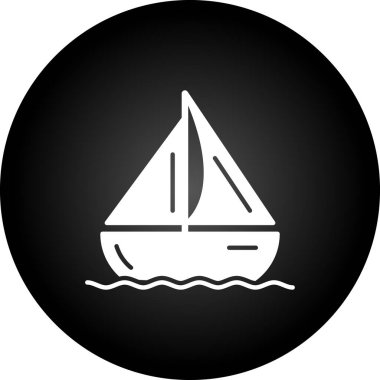 tekne ikonu vektör illüstrasyonu