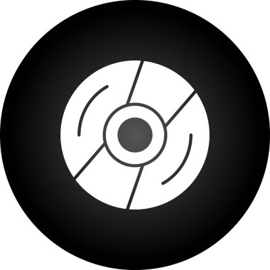 CD mi? Web simgesi basit illüstrasyon
