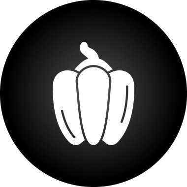 Çan biberi simgesinin vektör illüstrasyonu