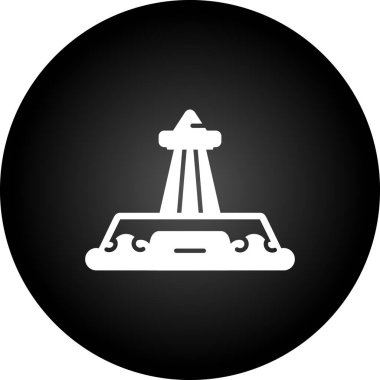 UFO simgesi. Web için UFO vektör simgesinin basit çizimi