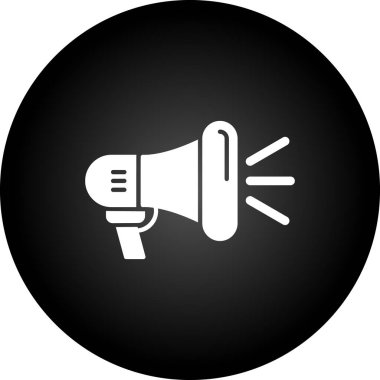 megafon ikonu. Web için basit bir hoparlör vektör simgesi çizimi