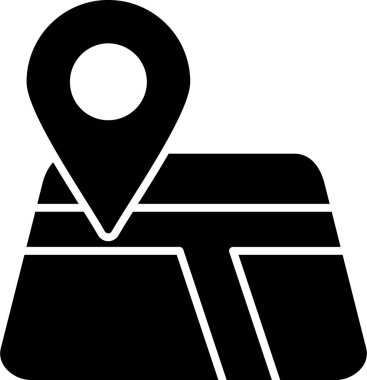 nokta vektör illüstrasyonlu harita simgesi