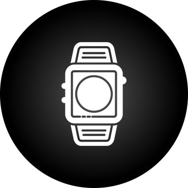 Smartwatch simgesi modada izole edilmiş arka grup