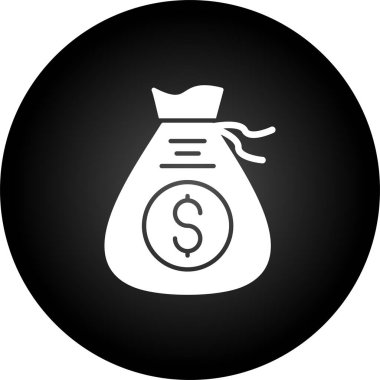 Para çantası ikonu. düz biçim