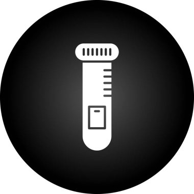 Isı simgesi için siyah termometre beyaz arkaplanda izole edildi. Siyah daire düğmesi. vektör.