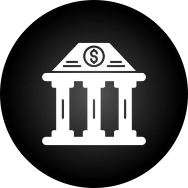 banka simgesi vektör illüstrasyonu