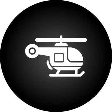 Helikopter simgesi vektör illüstrasyonu