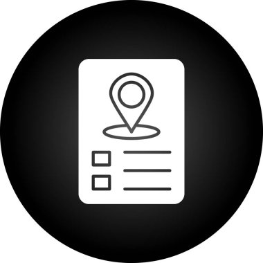 Modern b 'nin vektör çizimi harita simgesinden yoksun