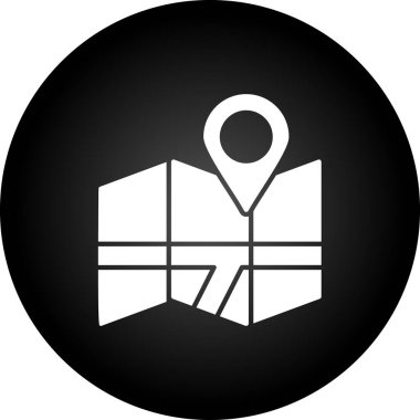 harita simgesi vektör illüstrasyonu